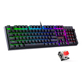 Teclado Gamer K565 Rgb Rudra Switch Rojos Doble Inyección. 