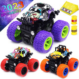 Kit De Monster Trucks De Juguete Cozybomb, Con Rampa, 3pcs