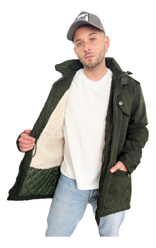 Customs Ba Camperas Hombre Parka Corderito Campera Full 