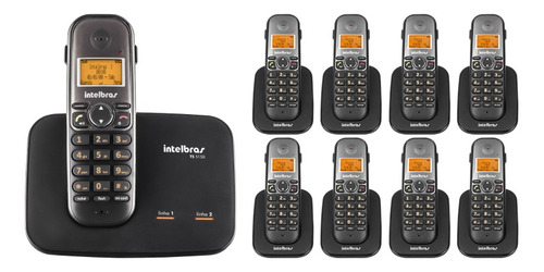 Kit Telefone 2 Linhas Ts 5150 + 8 Ramais Ts 5121 Intelbras