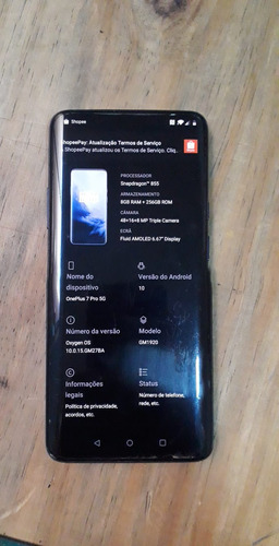 Aparelho Celular Smartphone Oneplus 7 Pro 5g