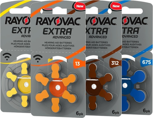 Pilas Para Audifonos Rayovac Extra 13/312/675/10 Blister X 6