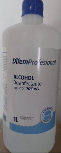 Alcohol 70° Desnaturalizado Difempharma 1 Litro