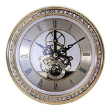 Reloj De Cuarzo Empotrable Con Esqueleto Transparente Dorado
