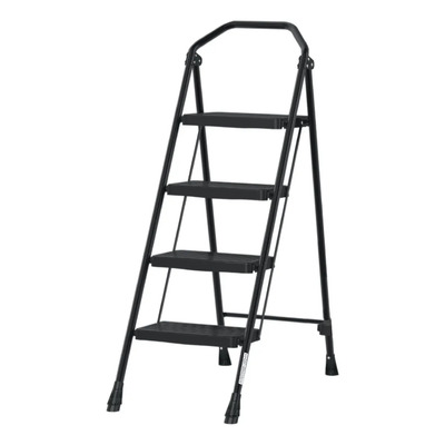 Escalera Tubular Plegable 4 Peldaños Color Negro Truper ESTU-4 | Meses sin interés