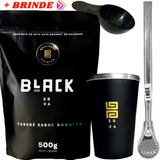 Kit Black Erva Mate Tereré 500g Copocuia Alumínio Bomba Inox