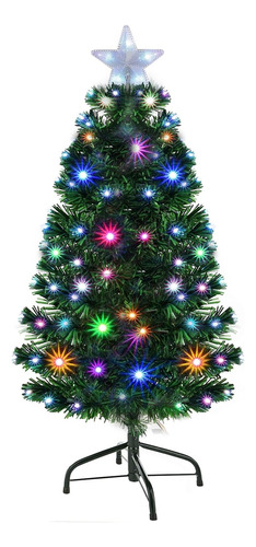 Pino Navideño 120 Cm Verde Luces Led Rgb Multicolor Navidad