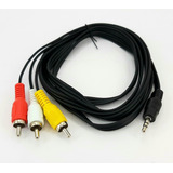 Cable 3 Rca A Pin 3.5 Audio Video 1,8mts P/ Decodificadores