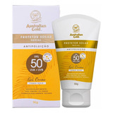 Protetor Solar Facial Australian Gold Antipoluição Fps50 50g