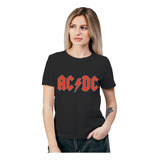 Polera Mujer Ac/dc Bold Musica Algodón Orgánico Wiwi