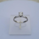 Solitario Ouro Branco 18k E Diamante 