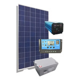 Kit Solar Inversor 500w + Panel 100w + Bateria De 65 Ah