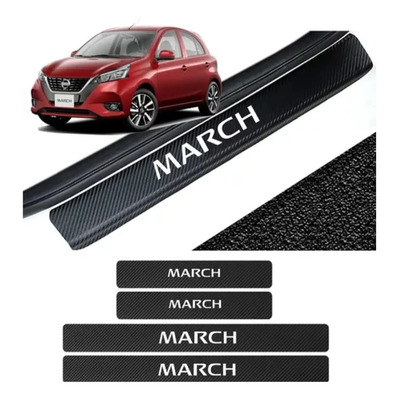 Sticker Para March Protectores Cubre Estribos Fibra Carbon