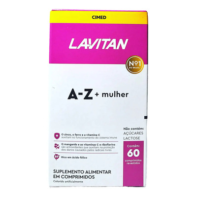 Lavitan A-Z Mulher com 60 Comprimidos Suplemento Vitaminico | MercadoLivre