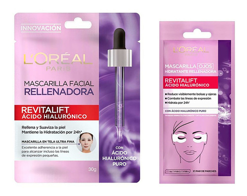 3 Sets Mascarilla Rellenadora Revitalift  Rostro + Ojos