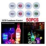 Posavasos Led Redondos De 50 Piezas 3 Patrones Para Taza Int