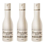 Kit 3 Prolizer Progressiva Sem Formol Alisa Qualquer Cabelo