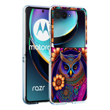 Funda Para Motorola Razr 40 Ultra Diseño Buho Colorido