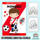 Kit Imprimible Librito Para Pintar Y Personaliza River Plate