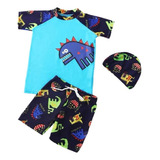 Dinosaurio Traje De Baño Y Gorro Para Niños