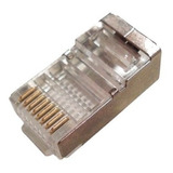 Conector Rj45 Blindado Cat6 Pacote Com 10 Peças R$ 20,49