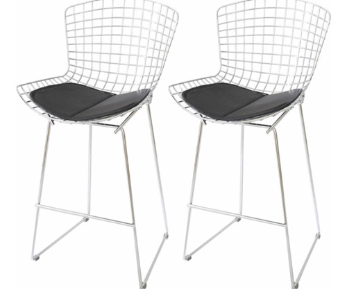 Set X2 Banqueta Taburete Bertoia Desayunador Barra