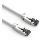 Cable Ethernet Cat 8 Blanco De 0.5 Pies, 40 Gbps, Alta ...