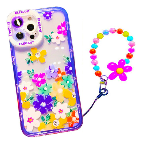 Funda Para Moto Carcasa Silicona De Flores + Correas