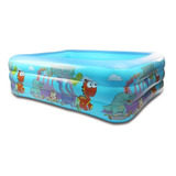 Piscina Inflable Rectangular Azul 130x92x52cm 620 Litros