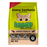 Arena Sanitaria Para Gatos Topk9 Aroma Vainilla 4kg