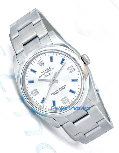 Reloj Rolex Air King Plateado Acero Automático