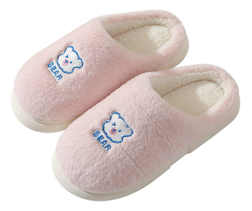 Pantuflas Dama De Algodón Lindas Y Cómodas De Oso Con Unisex