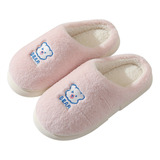 Pantuflas Dama De Algodón Lindas Y Cómodas De Oso Con Unisex