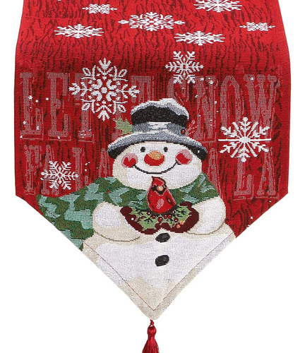 2pzs Muñeco De Nieve Decoraciones De Mesa Navidad 33*183cm