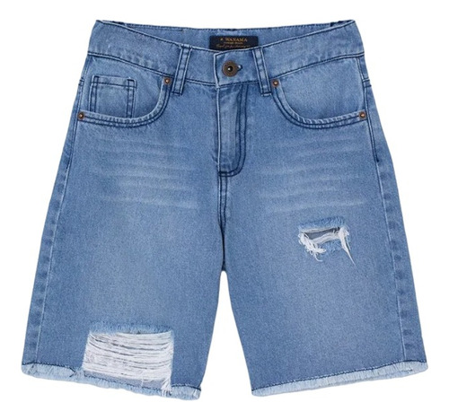 Bermuda Jean Niño Wanama Kids Coollight Roturas Premium