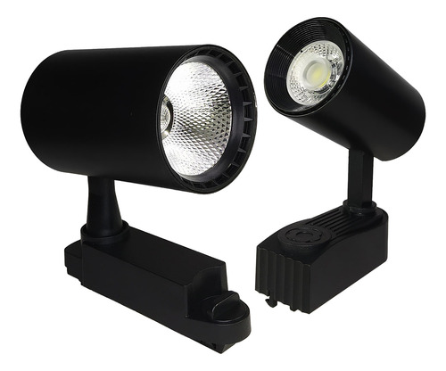 Spot Led Para Trilho Eletrificado Preto 15w Branco Neutro