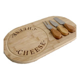 Tabla Madera Queso Con Utensillo Picada Especia Regalo 