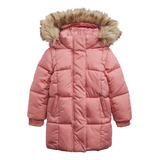 Chamarra Larga Baby Gap Nina T3 Con Peluche Abrigadora Parka