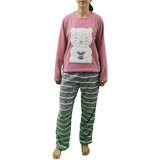 Pijama Polar Dama Mujer Manga Larga Pantalón 13722 Lazy Lola