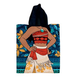 Poncho Infantil De Baño Piñata 50 X 120 Cm - Moana - Disney