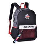 Mochila Now United Escolar Chaveiro Exclusivo Nomes - Verm.