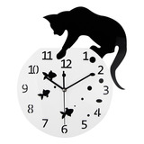 Reloj De Gato, Reloj De Pared Acrílico Creativo Para Sala