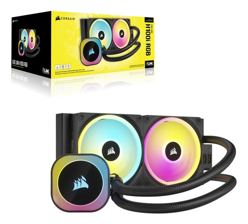 Enfriamiento Liquido Corsair Icue Link H100i 240mm Rgb Negro