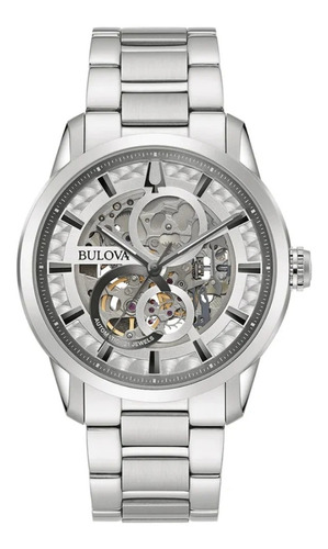 Reloj Bulova Automatico Para Hombre 96a267 Sutton Skeleton