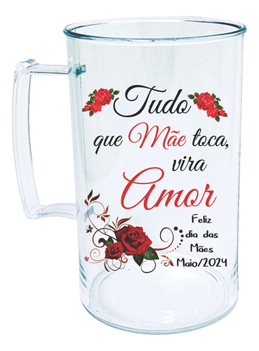 30 Canecas Acrílicas Personalizada 300 Ml  Dia Das Mães