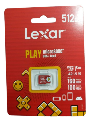 Tarjeta De Memoria Lexar Play Nintendo 512gb Microsd 160mb/s
