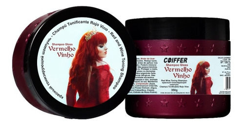 Shampoo Gloss Vermelho Vinho Coiffer 350g