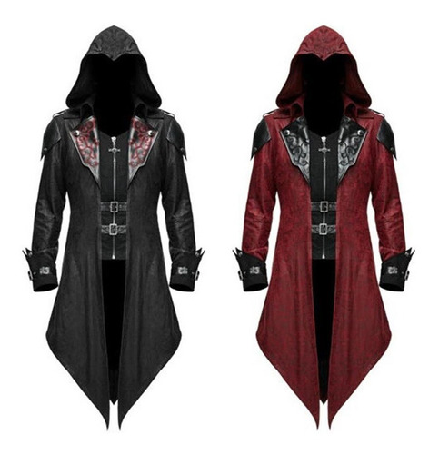 Chaqueta Con Capucha Estilo Gótico Assassin Creed Steampunk