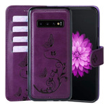 Funda De Cuero Para Telefono Samsung Galaxy S10 + Plus