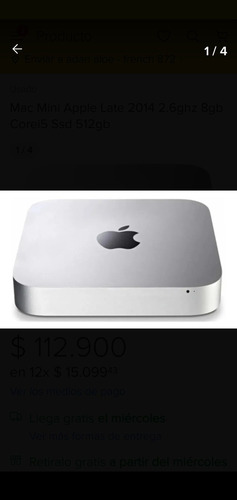 Mac Mini Late 2014 I5 8gb(ram) 1tb Ssd